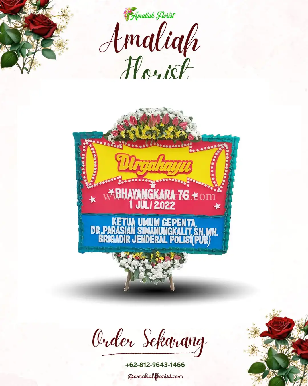 Papan Bunga HUT Ulang Tahun Kebon Pala